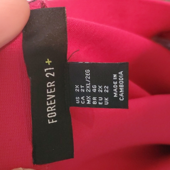 F21 Double Short Slit Mini Skirt - Picture 2 of 3